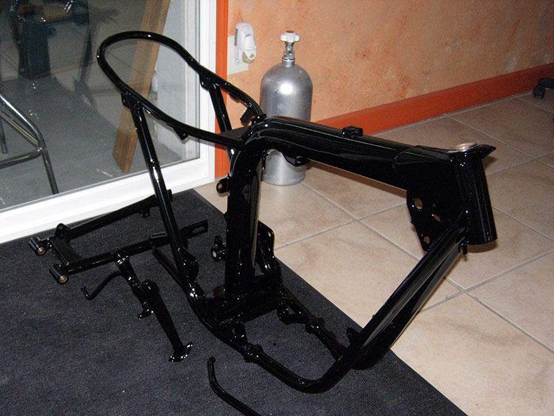 Powdercoated Motorcycle Frames